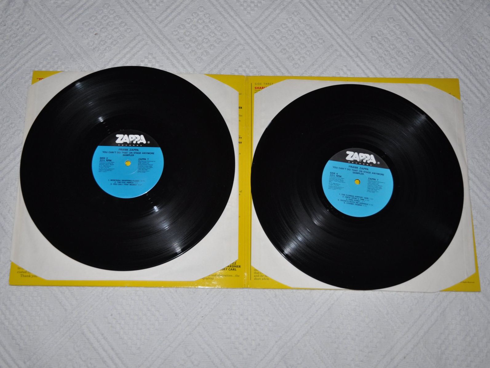 Dischi in vinile: 2 LP Zappa - You Can't Do That On Stage Anymore Sampler – Usato da Boll venduto da Theodora15 4