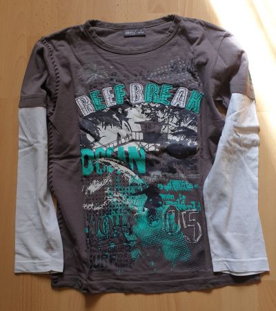 Cooles Jungen Langarmshirt Gr. 140 Reef Break Surfer Look