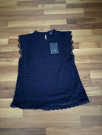 ONLY Damen Oberteil Lace Top Nachthimmel blau Größe S