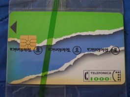 Telefonkarte Telefonica 1000 PTA gebraucht Spanien