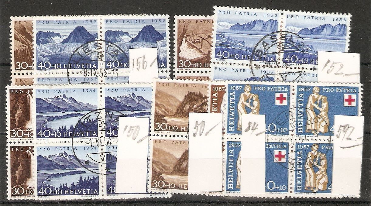 Alle Briefmarken: PP B/4 9 Höchstwerte gest. – Gebraucht aus Lausanne von Whorvath