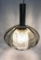 Hängelampe rauchiges Glas doppelglasig 70er