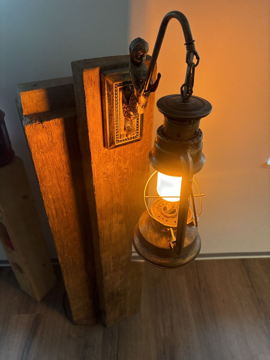 Eichholtz Lampade: Rustikale Lampe aus Altholz - Einzigartiges Designobjekt – Usato da Salvenach venduto da Bali06 8