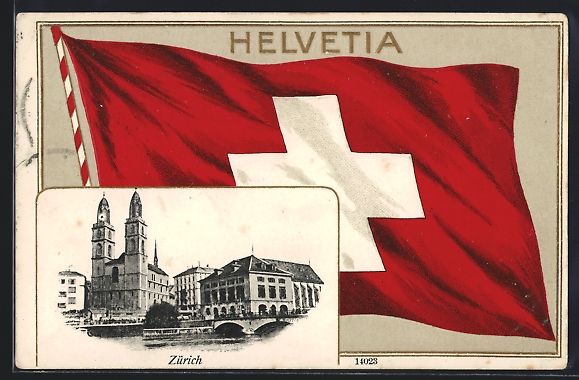 Cartoline postali: Passepartout-Lithographie Zürich, Schwe – Usato da Berlin venduto da bartko-reher
