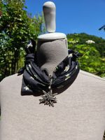 Wunderschönes Foulard Edelweiss echte Seide