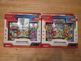 2x Pokemon Erste Partner Ilustration Kollektion Serie 2 DE