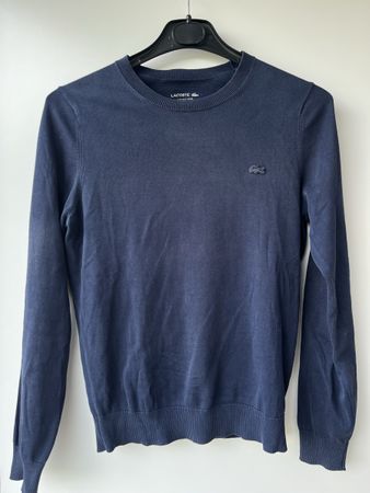 Pull Lacoste Homme Bleu Marine Taille 2, idéal pour l'automn