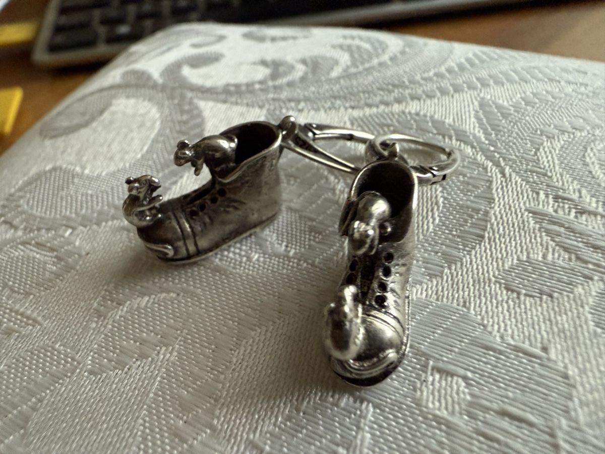 Orecchini pendenti & Orecchini a lobo: Silber Schuhe als Ohrringe – Nuovo e nell'imballaggio originale da Ebikon venduto da elischka 5