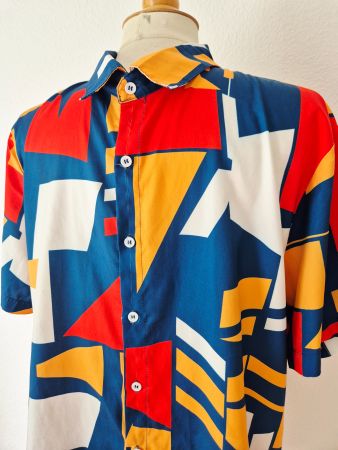 CHARMKP R HEMD BLUSE M 38 HEERENHEMD BUNT RETRO,  TOP
