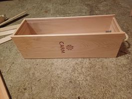 Weinkiste leer ohne Deckel 37.5x12.5x12 cm