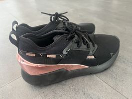 Damen Turnschuhe PUMA Muse, Gr. 38, schwarz rosegold