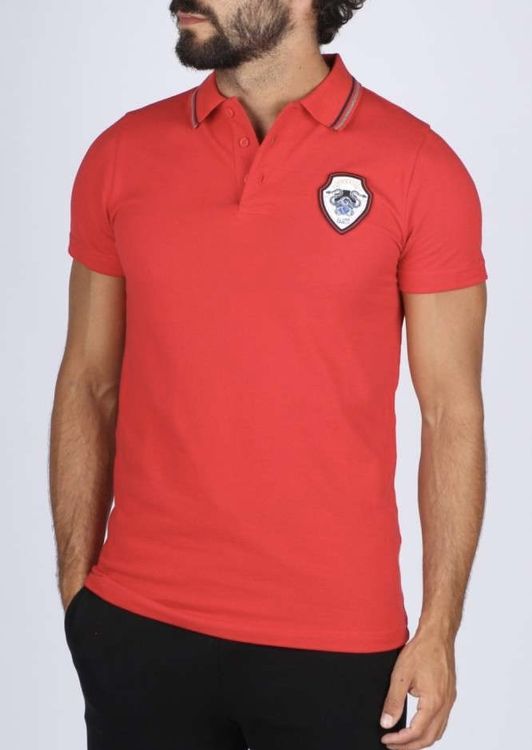 Cavalli Class Red Cotton Men Polo Shirt