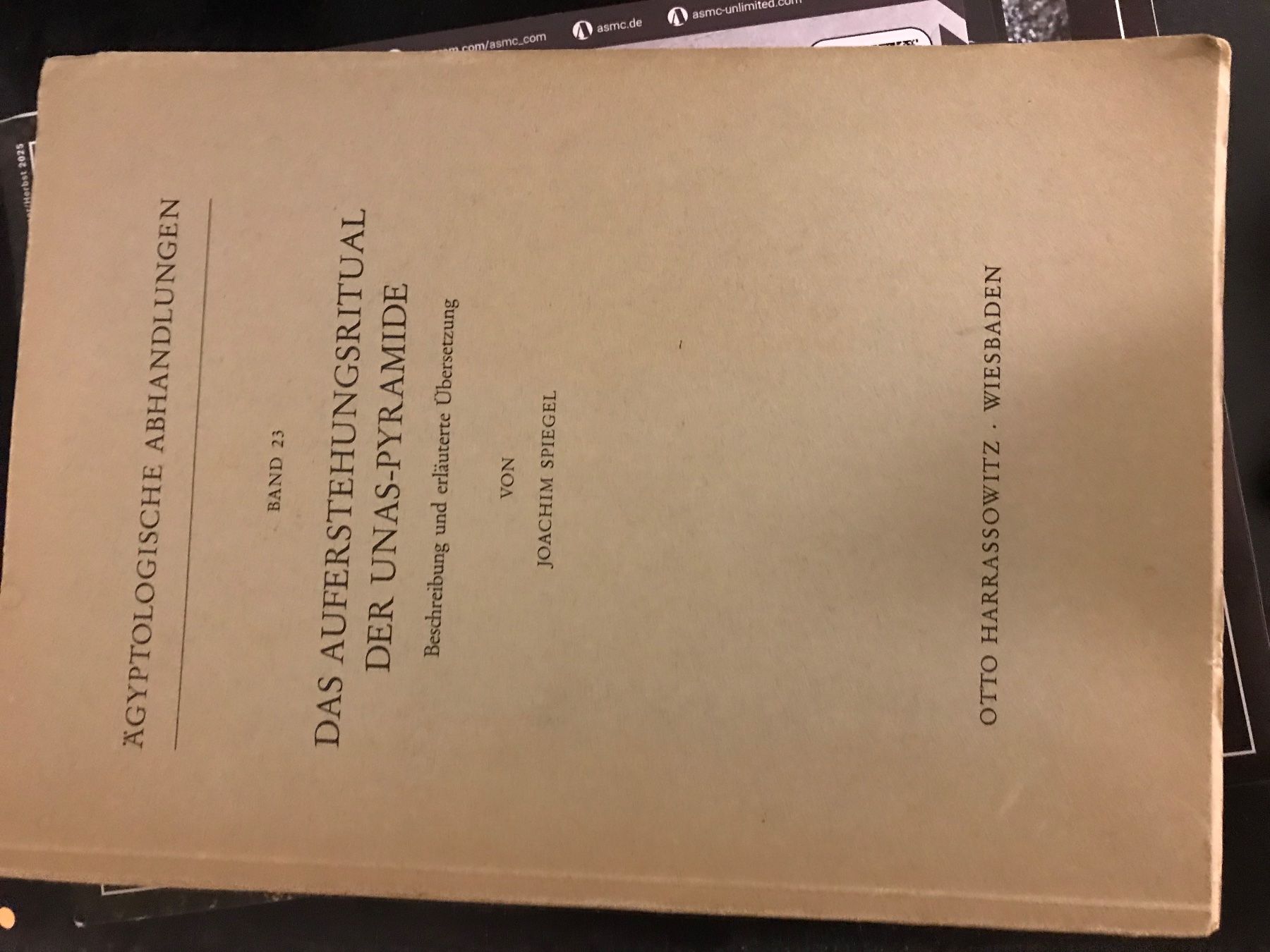Livres: Das Auferstehungsritual der Unas-Pyramide – D'occasion à Winterthur par RiCon67