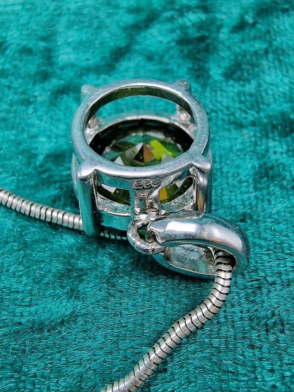 Ketten: Gebrauchte, schicke 0.925 Silber Halskette mit Edelstein – Gebraucht aus Bassersdorf von antik_leo 2