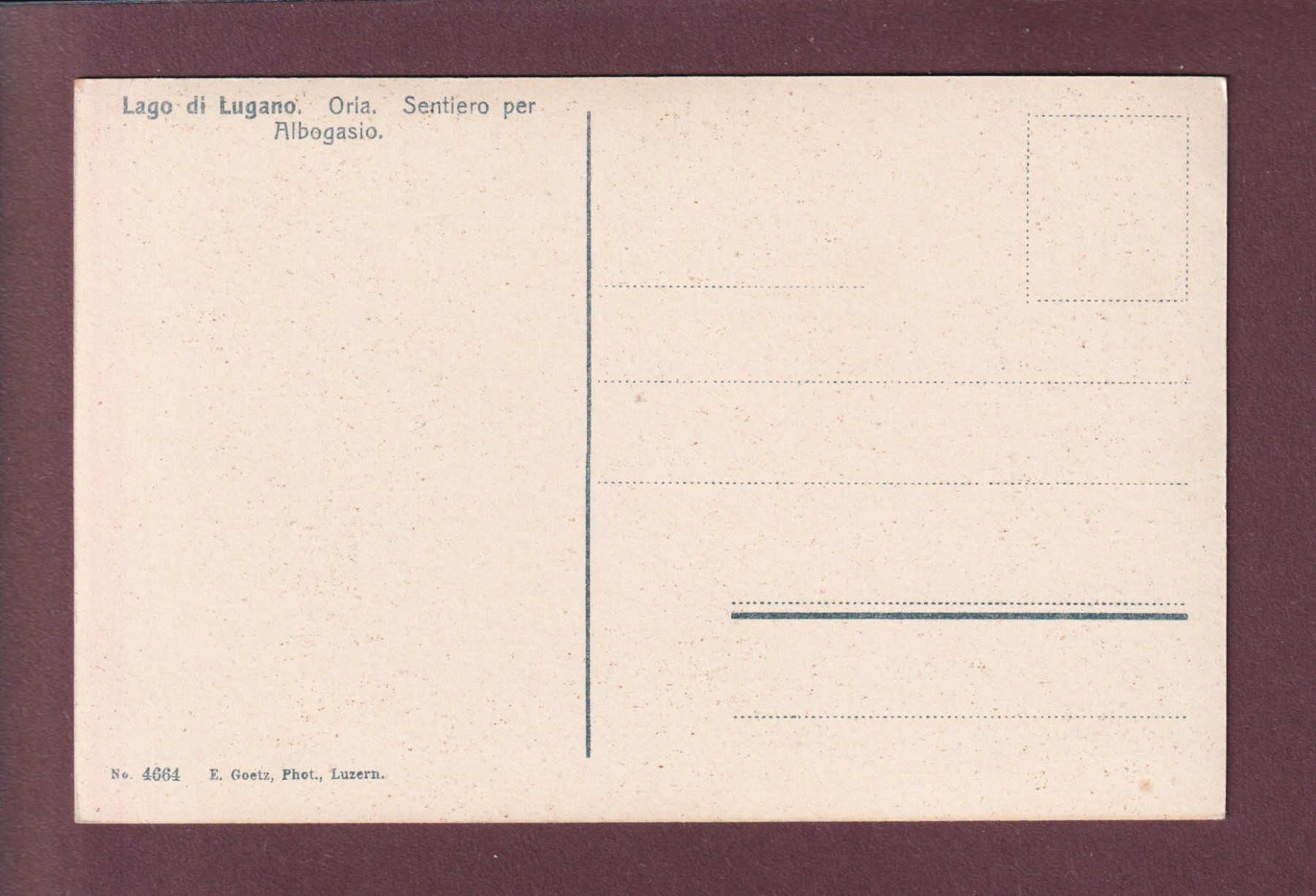 Cartoline postali: ORIA - Sentiero per Albogasio – Usato da Pully venduto da nicecards 1