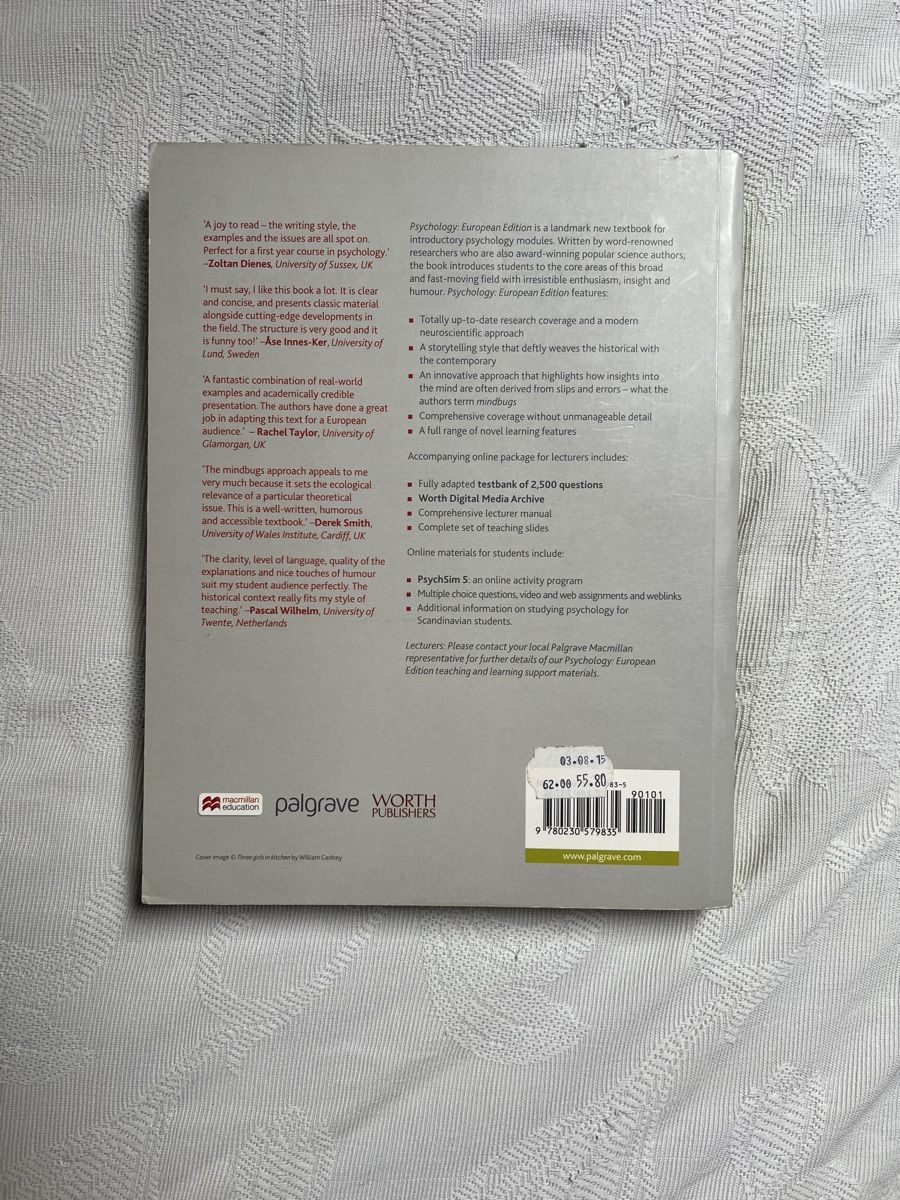 Bücher: Psychology: European Edition – Gebraucht aus Gempenach von amdor 1