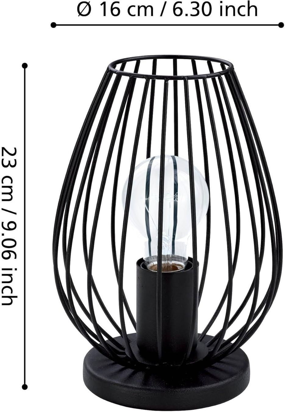 Lampade: Tischlampe Vintage E27 Schwarz – Nuovo e nell'imballaggio originale da Nuglar venduto da SmartLiving24 2