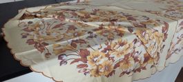 Schönes Vintage-Tischtuch, oval, Blumenmuster 🌼🍂🌼