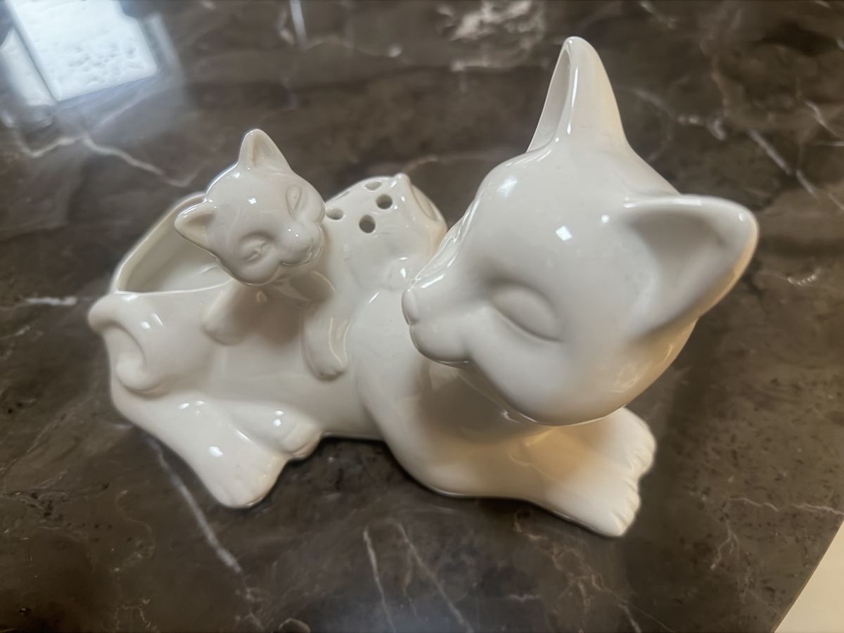 Tutte le decorazioni: Vintage Katzen-Deko, Keramik, Weiss – Usato da Seedorf BE venduto da Monsi94