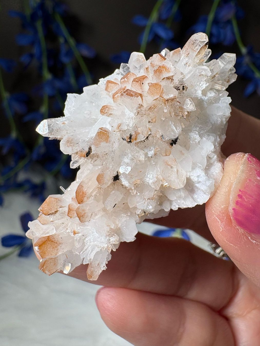 Minerali & Pietre curative: Quarz-Cluster mit rotem Hämatit – Nuovo (secondo la descrizione) da Neuheim venduto da m.hald 4
