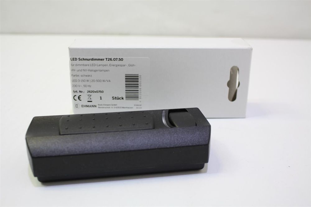 EHMANN T29.08 Schnurdimmer - LED Dimmer 3-35W, 230V Phasenanschnitt