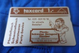 PTT Taxcard 1.- Pferdefleisch Schweinefleisch Wurstwaren
