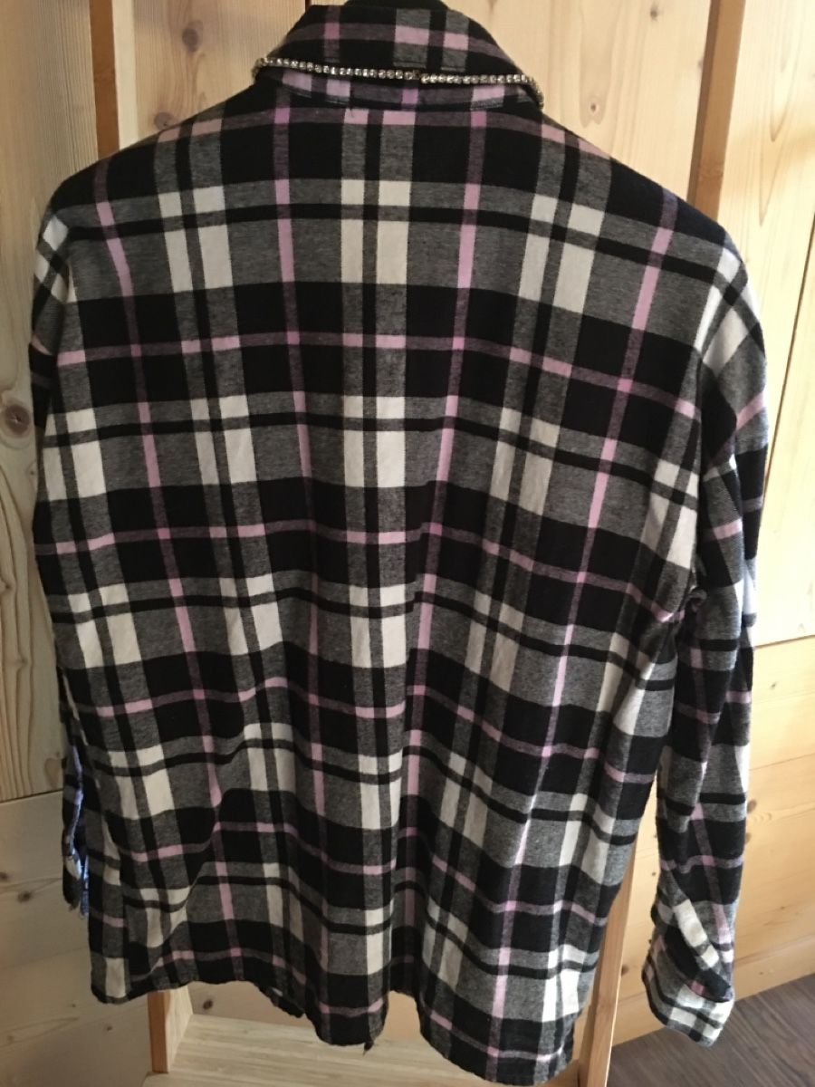 : Karierte Bluse mit Strass Gr. 40 , Top Zustand – Usato da Lauenen b. Gstaad venduto da Li-A8gut 2