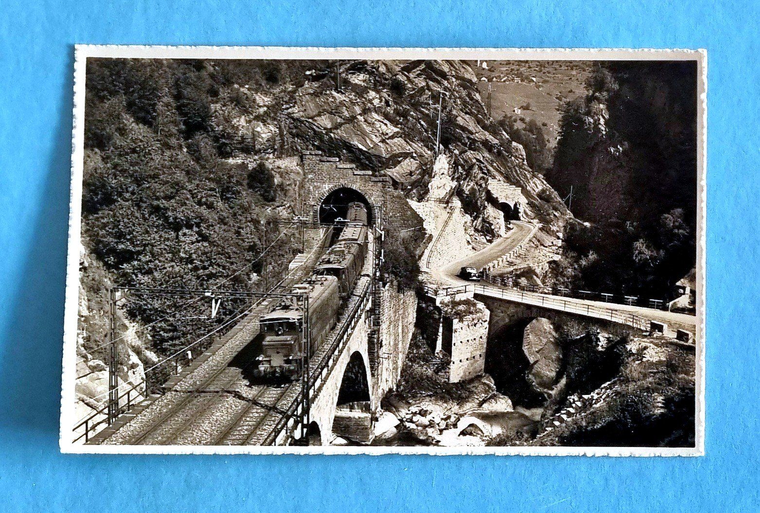 Ansichtskarten: Gotthardbahn - Doppellok  Monte Piottiono - Oldtimer – Gebraucht aus Rothrist von RROENK