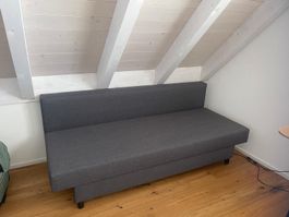 Schlafsofa IKEA grau mit Bettkasten