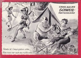 GRUSS AUS DER SCHWEIZ - SWITZERLAND, GEWISS IST CAMPING SCHÖ