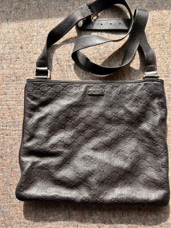 GUCCI Messenger Guccissima Tasche dark brown Leder unisex