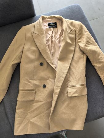 Massimo Dutti Blazer, Size 8, beige / camel brown, spring