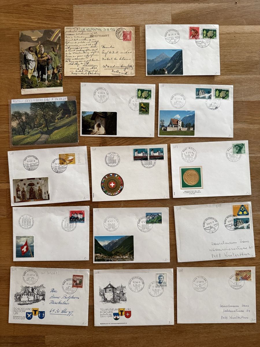 Enveloppes & pochettes d'envoi: Briefumschläge mit Postkarten URI – D'occasion à Goldach par Messerguru 1