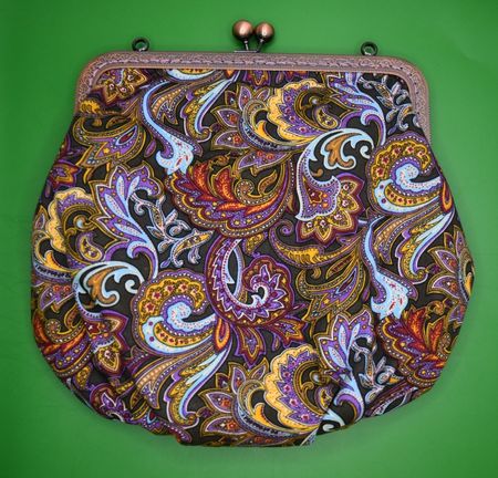Elegante Handtasche mit Paisley-Muster, mit Kette