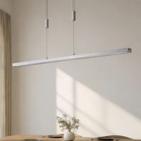 Lucande LED-Hängeleuchte Aluminium 120cm
