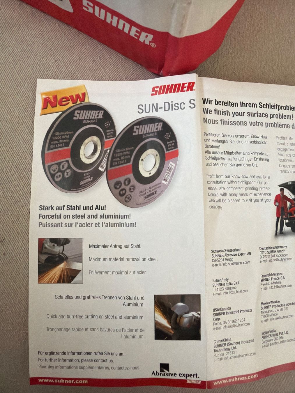 Suhner Tutti gli attrezzi: Schruppscheiben Suhner Sun Disc M 30 Winkelschleifer – Usato da Nussbaumen AG venduto da normajeanbaker 7
