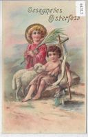 Joyeuses Paques - Fröhliche Ostern - Kinder - Präge-Litho