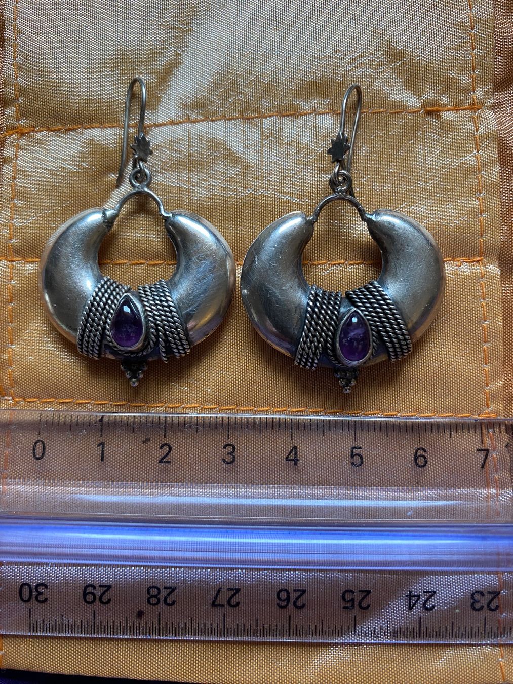 Orecchini pendenti & Orecchini a lobo: Boucles d’oreilles pendantes avec améthyste – Usato da Clarens venduto da OptitesJoliesChoses 3