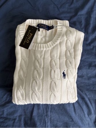 Polo Ralph Lauren Pullover weiss Grösse L neu