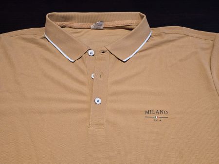 Polo beige pour homme T-L Neuf
