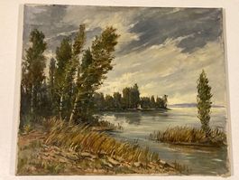 Gottlieb Wasem 1955 (1902-1969) Landschaftsgemälde signiert