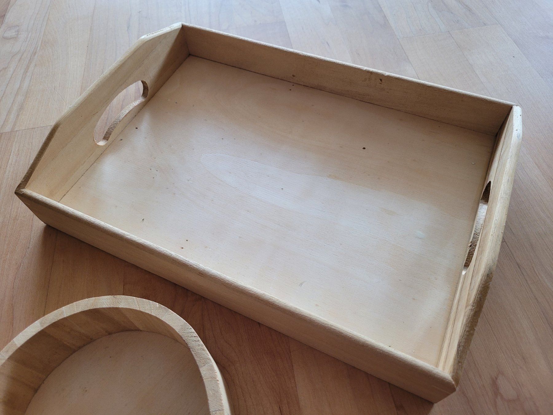Alle Dekorationen: 2 x Holz Tablett rechteckig Herz DIY neu – Neu (gemäss Beschreibung) aus Widnau von kerstinlo 1