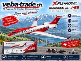 Business Jet J-65 - rot, Spw 1030mm, PNP-Set, XFLY-Model