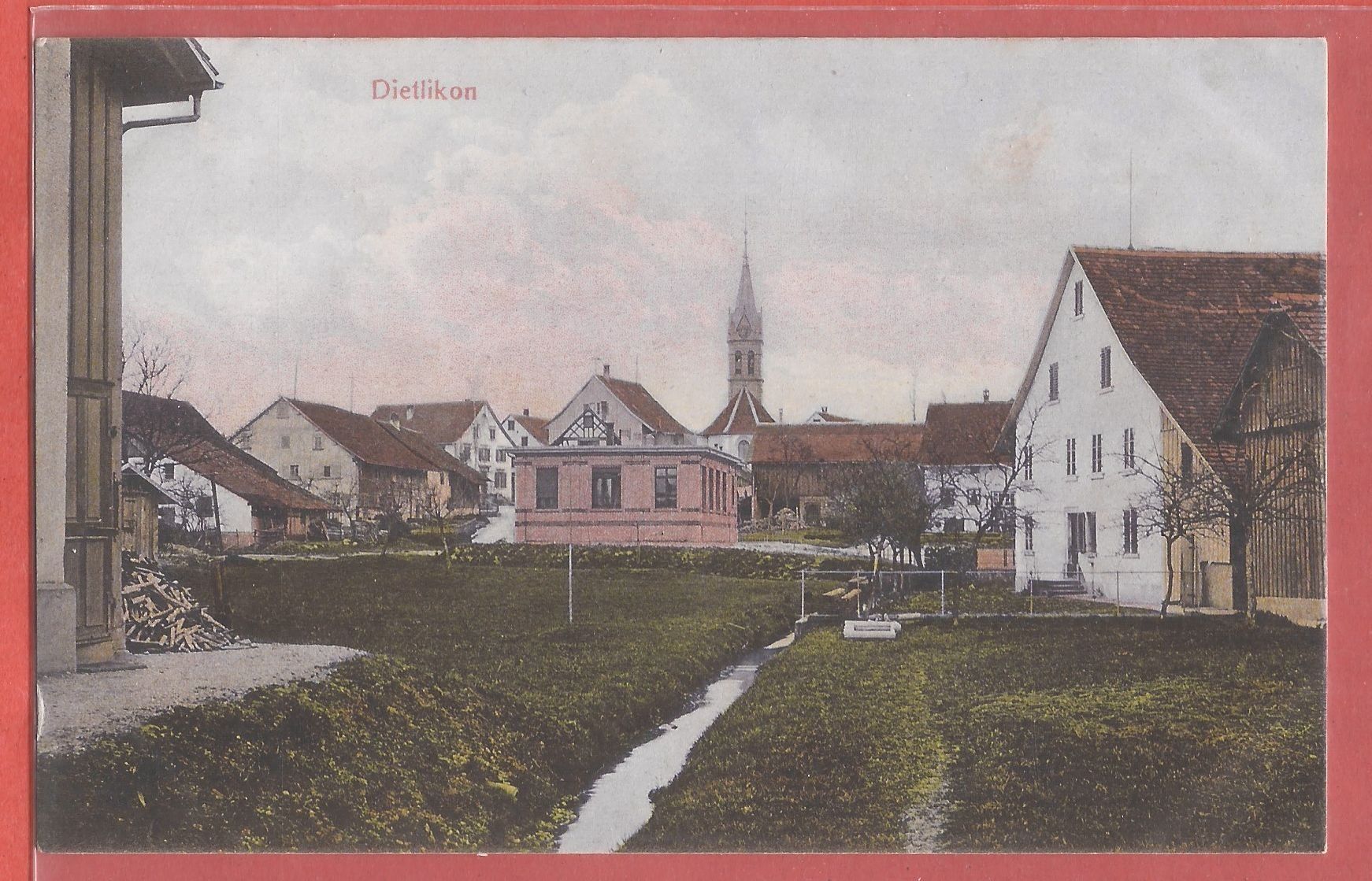 Cartoline postali: Dietlikon - 1913 – Usato da Fislisbach venduto da Porano