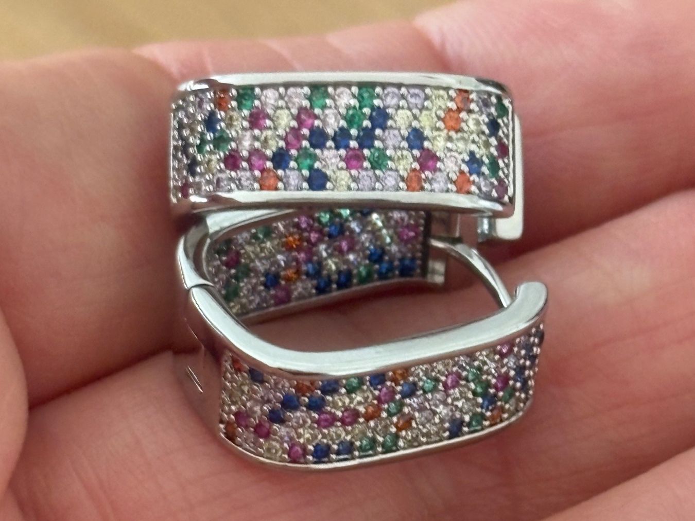 Ohrringe & -stecker: Luxus EleganteOhrstecker Ohrschmuck Multicolore Farbe:Silber – Neu (gemäss Beschreibung) aus Biel-Bienne von Roserosse13