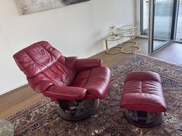 Leder Stressless-Sessel inkl. Fussteil 