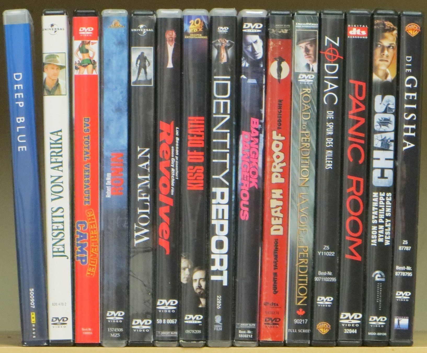 Tutti i DVDs: DVD-Sammlung-Thriller: MatDamon JasonStatham NicolasCage ... – Usato da Allschwil venduto da marketingprojects
