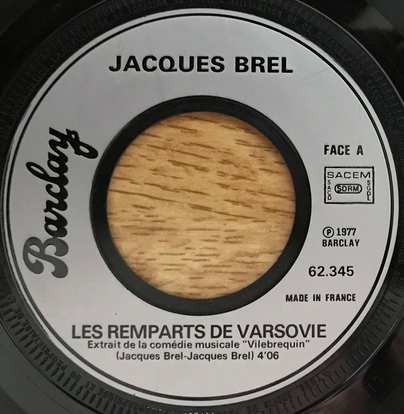 Dischi in vinile: JACQUES BREL - LES REMPARTS DE VARSOVIE – Usato da Bussigny venduto da vinyl-pas-cher 2
