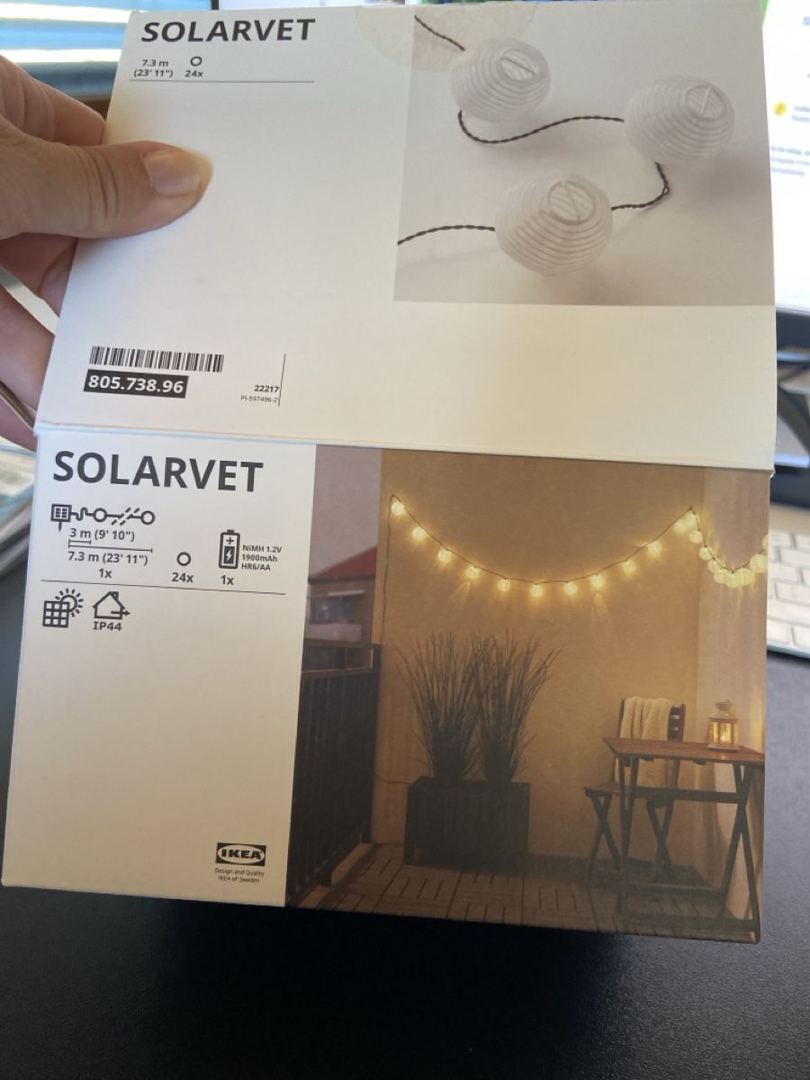 Ikea Guirlandes lumineuses: Ikea Solarvet – Neuf avec emballage d'origine à Liestal par MiMue86