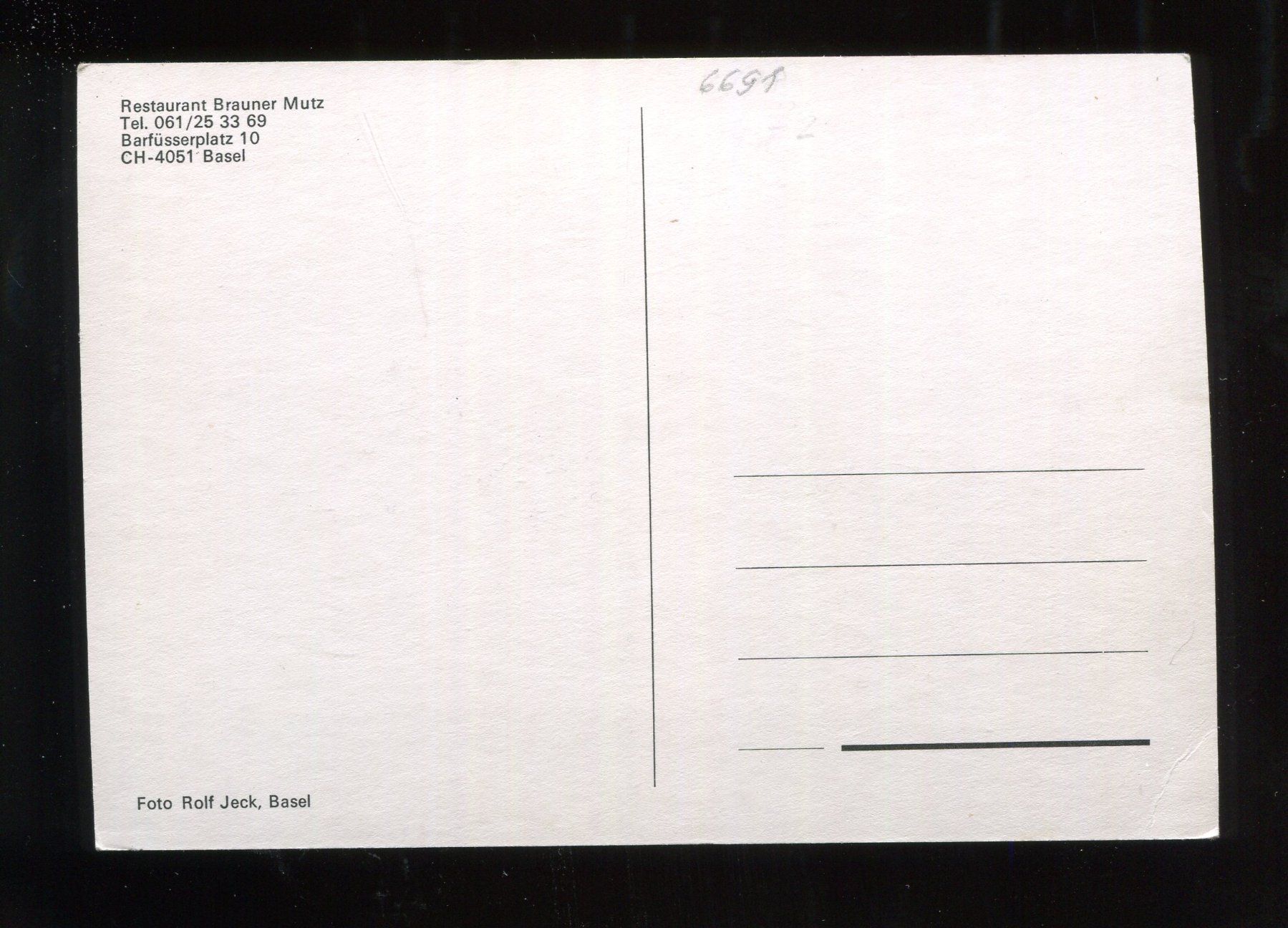 Cartes postales: Basel, Restaurant Brauner Mutz – D'occasion à Aarau par Elmaar41 1